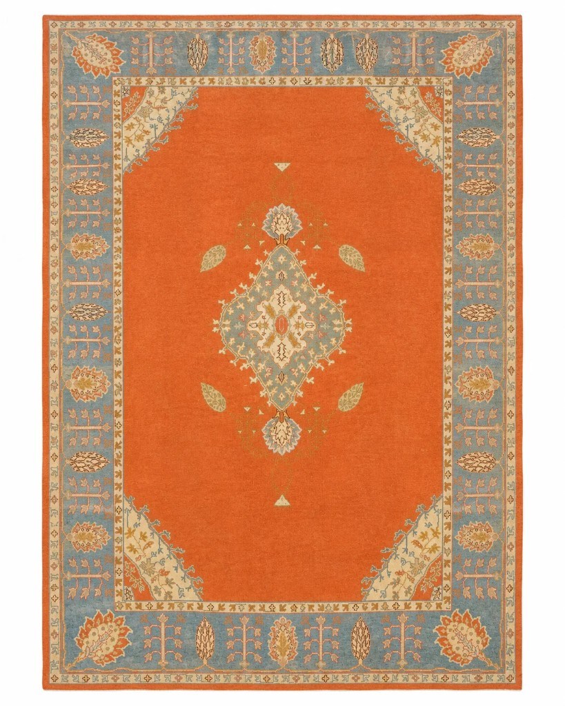 Antique Oushak rug, 10'3" x 13'. Turkish. Stock T-2093.